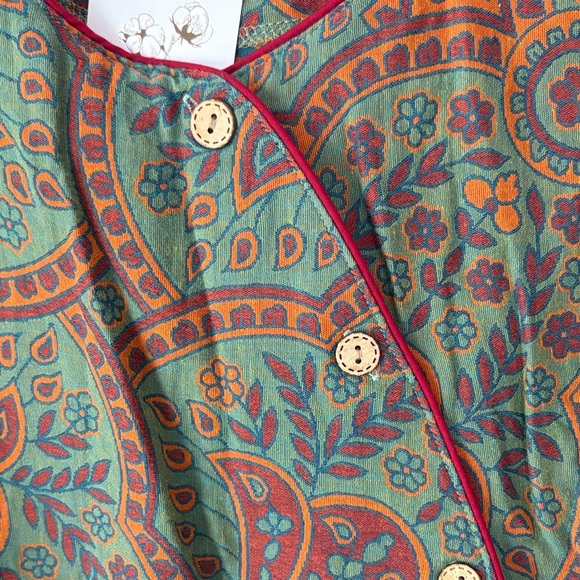 Multicolor Paisley Pajama Set - Picture 2 of 5